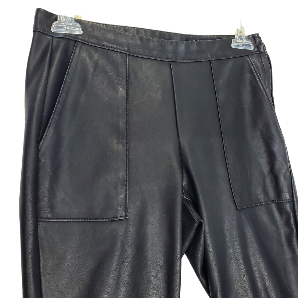 BlankNYC The Bond Black Vegan Leather / Faux Leather Skinny Pants Size 25 - Picture 3 of 15